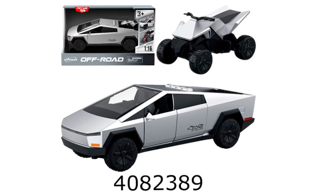 Машинка на батар. в коробці Джип з квадроциклом  32*11*18см WY1141A