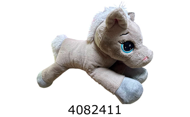 Кінь м'яка іграшка 80 см світло-сірий 80-св.-сір.