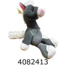 Кінь м'яка іграшка 30 см темно-сірий 30-тем.-сір.