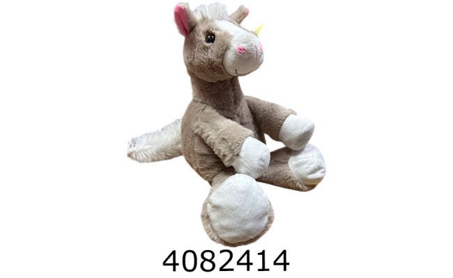 Кінь м'яка іграшка 30 см світло-сірий 30-св.-сір.