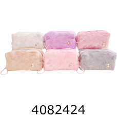 Косметичка хутро 6 кольорів 20*10*8см 103-3