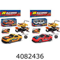 Конструктор з викруткою на шурупах машина 2 види в коробці 24*11*11см (48)) 8810-1-3