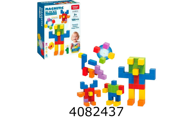 Конструктор магнітний куб 2см 100дет в коробці 16*20*7см (36) UG8812