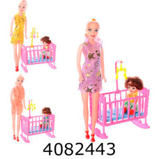 Лялька в кульку з донечкою в ліжечку 3 види 18*32*9см (72/144) 339-2