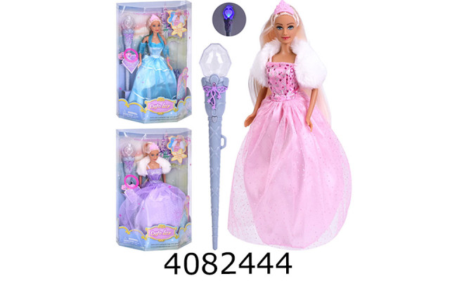 Лялька Defa в коробці чарівна палочка-світло на батар. 3 види 29см (24) DEFA 8003