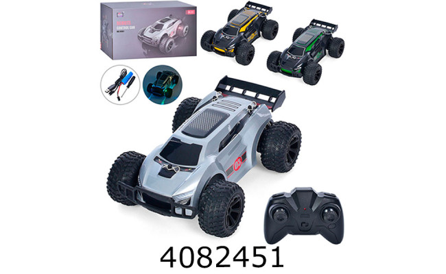 Машина радіо акум. в коробці протиударний корпус 3 кольори гум. колеса 27*16*10см (12) 9961