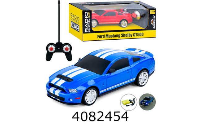 Машина радiо акум. в коробці Автосвіт Ford Shelby GT500 usbзарядне 2 кольори 27*14*10см (12) AR-2323