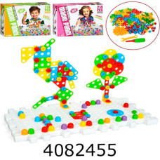 Мозаїка в коробці 2в1 214дет. 2 види болти ігрове поле(пазли 2дет) 24*19*7см (30/60) 666-61-62