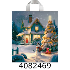 Пакет 42*42 см Новий рік #2 петльова ручка (25/750)