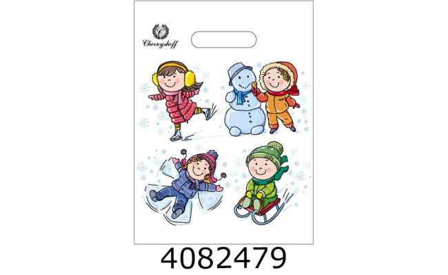 Пакет 22*30 см Новий рік #2 Чернишов прорізна ручка (50)