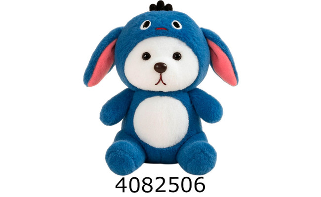 Ведмедик з капюшоном 20 см синій 509-24-300-1