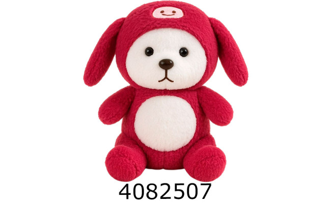 Ведмедик з капюшоном 20 см червоний 509-24-300-3