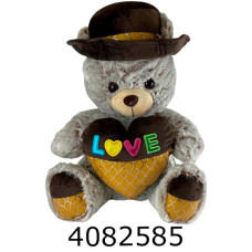 Ведмідь 50см в капелюсі з серцем 4-78
