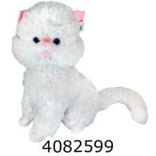 Кішка 33 см м'яка іграшка біла 4-82