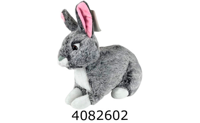 Кролик 30 см м'яка іграшка сірий 4-95