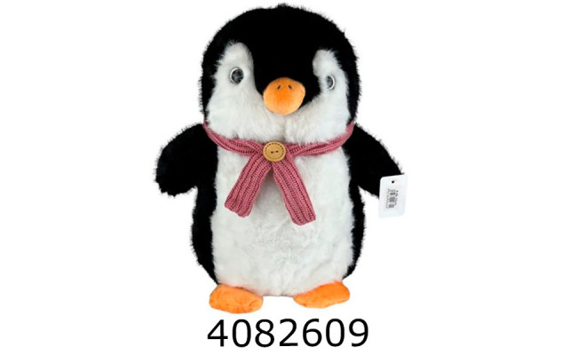 Пінгвін 35 см з шарфом м'яка іграшка 4-96