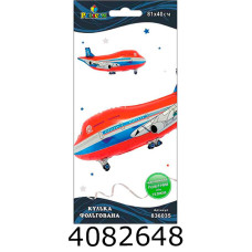 Повітряні кульки фольговані Літак червоний 81см Pelican (5/) 836035