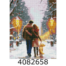 Алмазна мозаїка 40*50 новорічна 