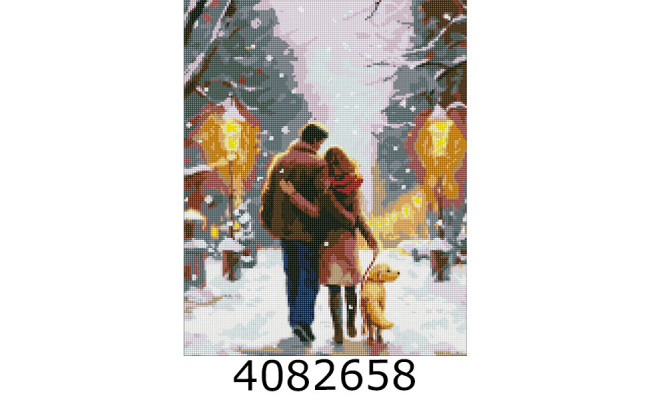 Алмазна мозаїка 40*50 новорічна 