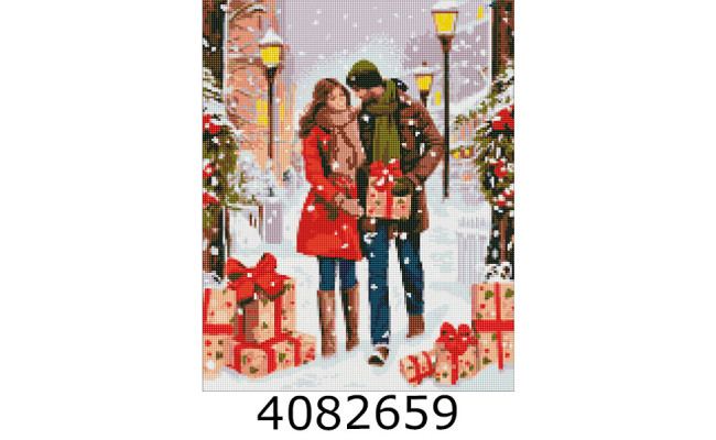 Алмазна мозаїка 40*50 новорічна 