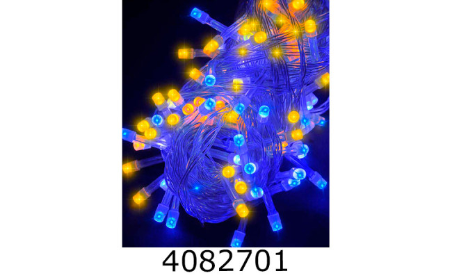 Гірлянда ел. 300 LED проз. провід жовто-синій (60) 1130-26