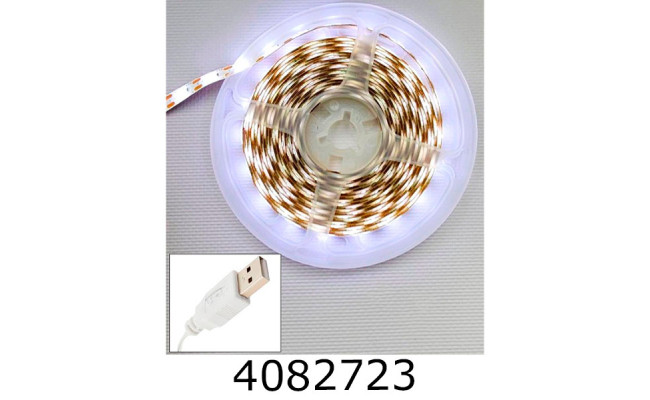 LED стрічка 3528 60л/1м 5 метрів USB біли (100) 1761-03