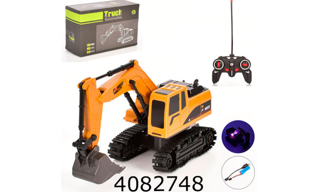 Екскаватор радiо акум. в коробці usb-зарядка світ. 24*15*10см (12) 3009-2