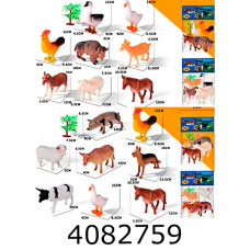 Тварини домашні  4шт мікс видів в кульку від 4см (144) MC714-11-13