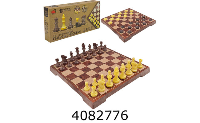 Шахи 2 в 1 магнітні 24*3*12см (48) 2258