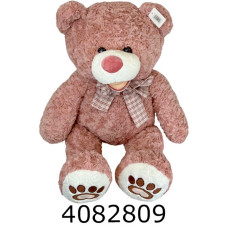 Ведмідь 90см з бантом пудра 4-79