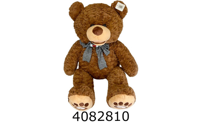Ведмідь 90см з бантом коричневий 4-79