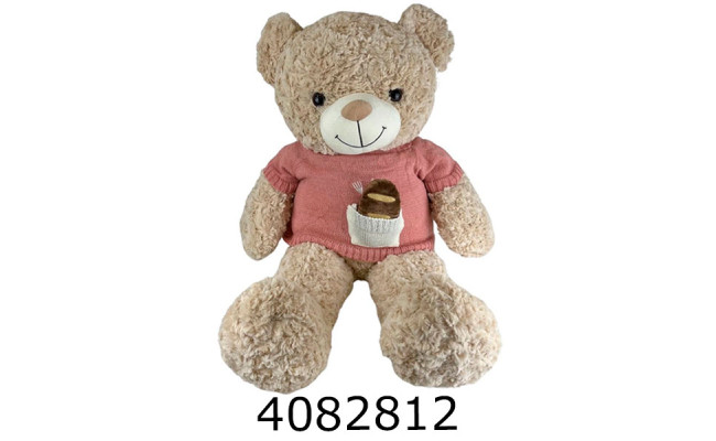 Ведмідь 75см у светрі м'яка іграшка беж 4-80