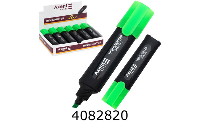 Маркер текст. Axent Standard 1-5 мм клиноп. зелений (12/144) D2505-04
