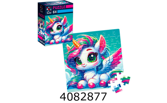 Пазли 64 ел. De.tail. Замріяна єдиноріжка DT1234-01