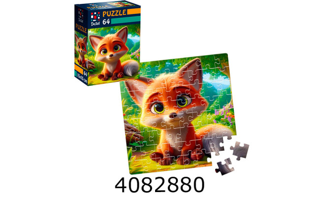 Пазли 64 ел. De.tail. Допитливе лисеня DT1234-07