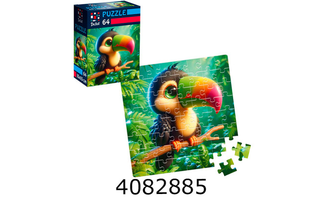 Пазли 64 ел. De.tail.  Пташеня в джунглях DT1234-17