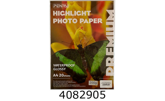 Фотопапір глянцевий 200 г/м2 А4 20ар. РР-9013 1-593 (23880) 144875