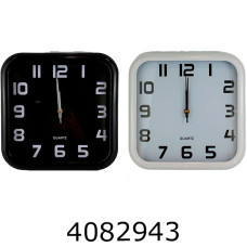 Годинник настінний квадратний білий/чорний 3-25 25см 140972