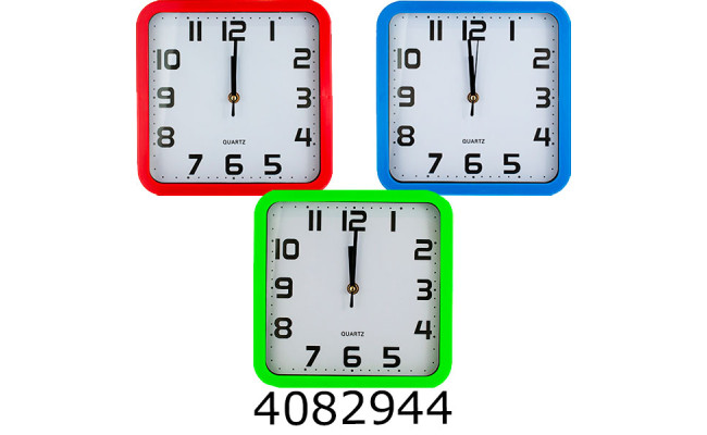 Годинник настінний квадратний мікс 3-23 23см 140975
