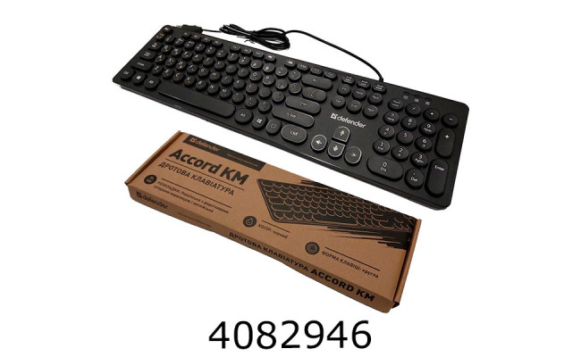 Клавіатура Defender Accord KM USB UKR чорна 450250