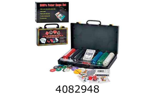 Гра Покер 200 фіш (з номін-5 видпласт)2к.карт в валізі в кор-ці  200 XQ12114