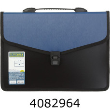 Портфель на 3 відд. Buromax А4 на замку синій (12) BM.3734-02