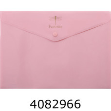 Папка конверт на кнопці A4 Buromax PASTEL рожева (6) BM.3953-10