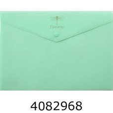Папка конверт на кнопці A4 Buromax PASTEL м'ятний (6) BM.3953-38