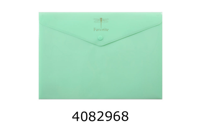 Папка конверт на кнопці A4 Buromax PASTEL м'ятний (6) BM.3953-38