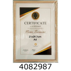 Фоторамка пластик 21*30см беж+срібло (48) 12-114