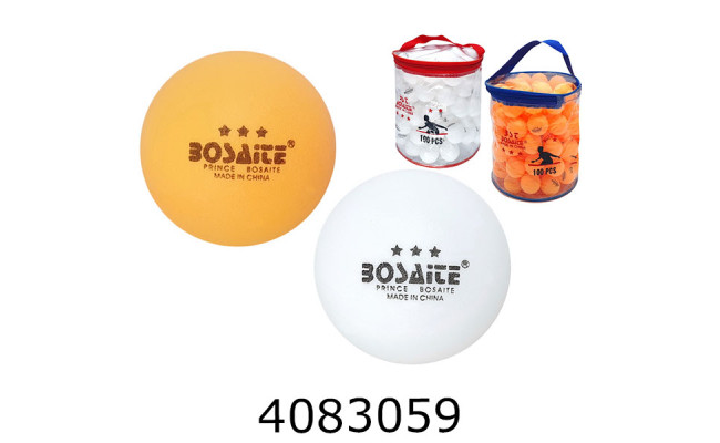 Тенісні м'ячики 40мм ціна за 100шт в сумці 2 кольори (24) MS 2201-1