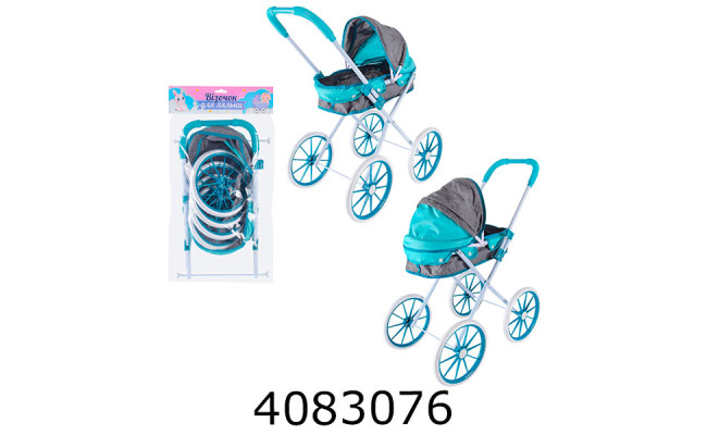 Візочок метал. для лежачої ляльки зимній пакет 31*52*63см (12/24) Z918-15
