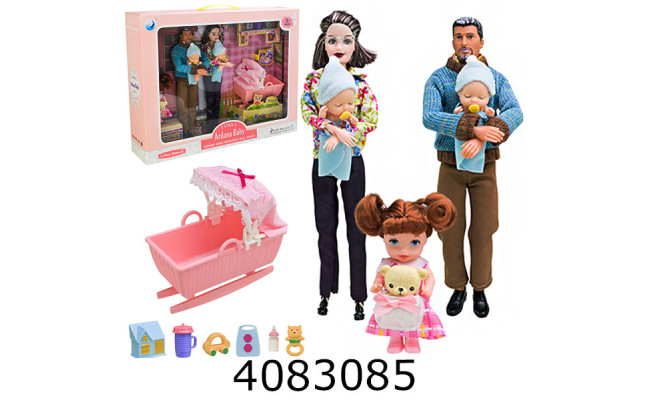 Сім'я Бабуся та дідусь з немовлятами + аксесуари в коробці 29см (9/18) 202166