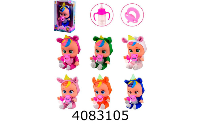 Лялька пупс в коробці муз. Cry Babies + аксесуари 6 видів 18*12*30см (18/36)_ 318